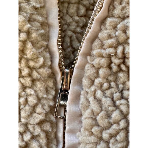 Show Me Your Mumu X RTR Beige Faux Shearling Cordella Jacket Size XL - Picture 8 of 10